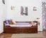 Kinderbett / Jugendbett "Easy Premium Line" K1/h/s inkl. 2. Liegeplatz und 2 Abdeckblenden, 90 x 200 cm Buche Vollholz massiv Dunkelbraun