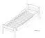 Weißes Buche Bett mit Schubladen 90 x 200 cm Weiß massiv