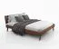 Schlafzimmer - Set M Engordany | 5-teilig | Farbe: Walnuss | Buche Vollholz massiv | lackiert | 2 Nachtkommode | 1 Doppelbett | 1 Kommode | 1 Kleiderschrank | zeitloses Design