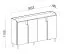 Wohnzimmer Set D | 3-teilig | Farbe: Kaschmir / Alba-Walnuss | Push-to-open Funktion | Beine aus Metall | 1 Regal | 1 langes Sideboard | 1 kurzes Sideboard