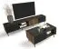 TV-Unterschrank Mairenke 08, Farbe: Walnuss / Schwarz matt - Abmessungen: 47 x 200 x 40 cm (H x B x T)