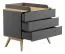 Wickelaufsatz Naema, Farbe: Grau / Eiche - Abmessungen: 10 x 59 x 81 cm (H x B x T)