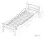Kinderbett 90 x 200 cm | Massivholz: Buche | Weiß Lackiert Abbildung