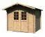 Holz-Gartenhaus 2,48 x 2,69 Meter (inkl. Dach) | Natur | Satteldach | 28 mm Blockbohlen-Haus Abbildung