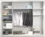 Großer 258 cm breiter Kleiderschrank mit 8 Fächern und 3 Türen | Farbe: Weiß Abbildung