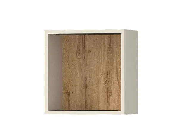 Hängeregal / Wandregal Maräne 07, Farbe: Eiche Artisan / Kaschmir - Abmessungen: 37 x 37 x 21 cm (H x B x T)