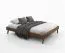 Doppelbett / Gästebett Engordany 11 | Buche Vollholz massiv | lackiert | Liegefläche: 180 x 200 cm | schlichtes Design | Farbe: Walnuss | hochwertige Verarbeitung