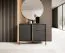 Schmales Sideboard mit zwei Türen Raoued 04, Farbe: Anthrazit - Abmessungen: 81 x 103 x 39,5 cm (H x B x T)