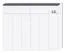 Oberer LED-Rahmen für Drehtürenschrank / Kleiderschrank Faleasiu und Anbaumodule, Farbe: Weiß - Breite: 136 cm