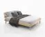 Schlafzimmer - Set E Engordany | 5-teilig | Farbe: Buche | Buche Vollholz massiv | lackiert | 2 Nachtkommode | 1 Doppelbett mit stabiler Kopfstütze | 1 Kommode | 1 Kleiderschrank