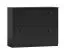 Schuhschrank mit viel Stauraum, in Schwarz, 82 x 100 x 26 cm, mit 2 Kippschubladen, quadratische Griffe, ABS-Kanten, Metallbeine