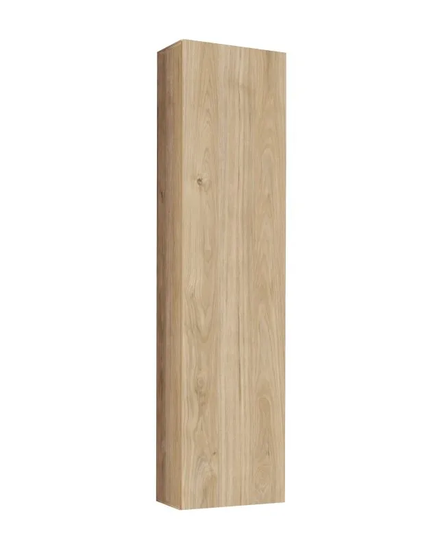 Hängeschrank | Farbe: Eiche Hickory Jackson | 3 Holzeinlegeböden | Push-to-open Funktion | 1 Drehtür | Maße: 40 x 29 x 170 cm | 4 Fächer