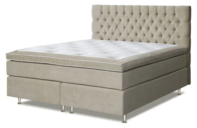 Boxspringbett 210 x 200 cm Beige Abbildung