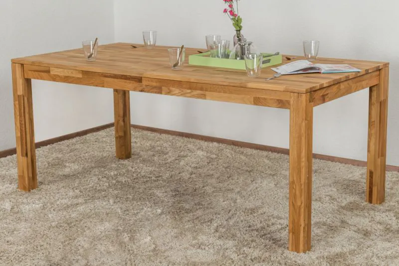 Esstisch Wooden Nature 418 Eiche massiv geölt - 180 x 90 cm (B x T)