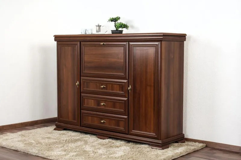 Kommode Sentis 13, Farbe: Dunkelbraun - 117 x 158 x 46 cm (H x B x T)