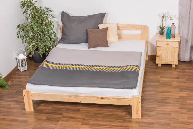 Massivholz Bettgestell Kiefer 160 x 200 cm Natur Abbildung