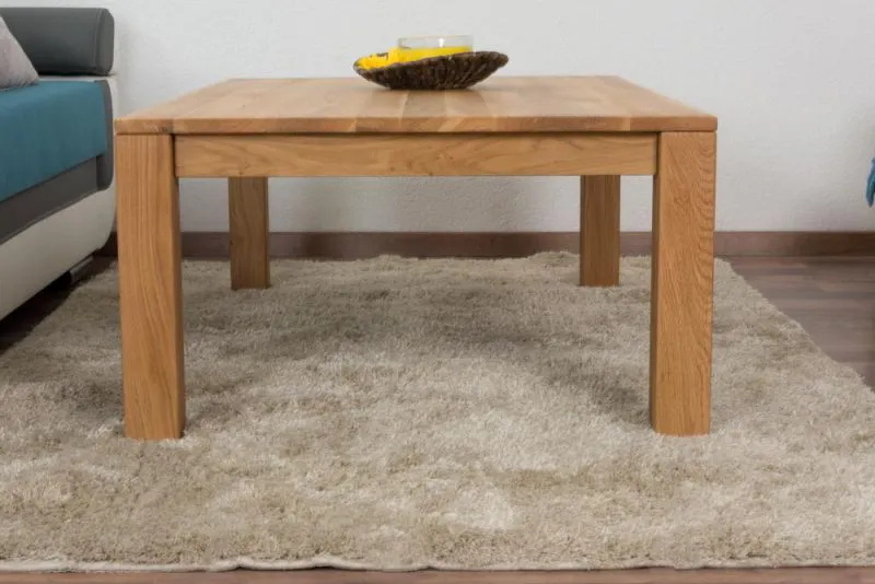 Couchtisch Eiche Massivholz Farbe: Natur 45x120x80 cm Abbildung