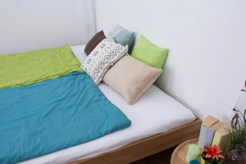Eiche Futonbett 200 x 200 cm geölt Abbildung
