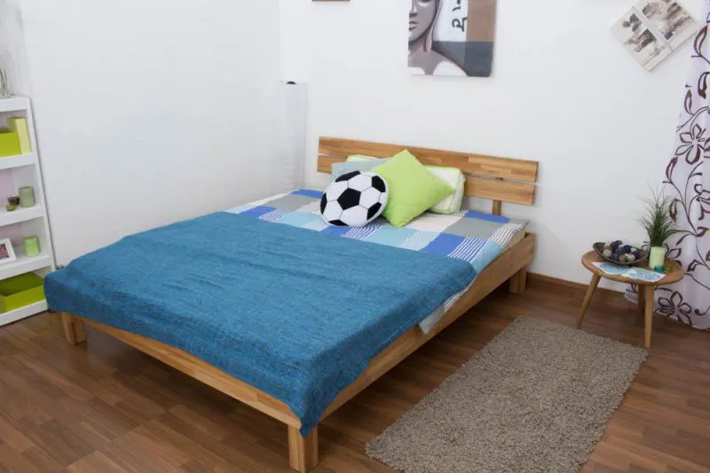Bett 160 x 200 cm Eiche geölt Abbildung
