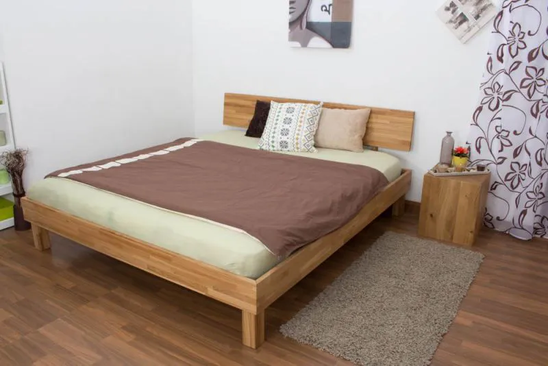 Bett 180 x 200 cm Eiche geölt Abbildung