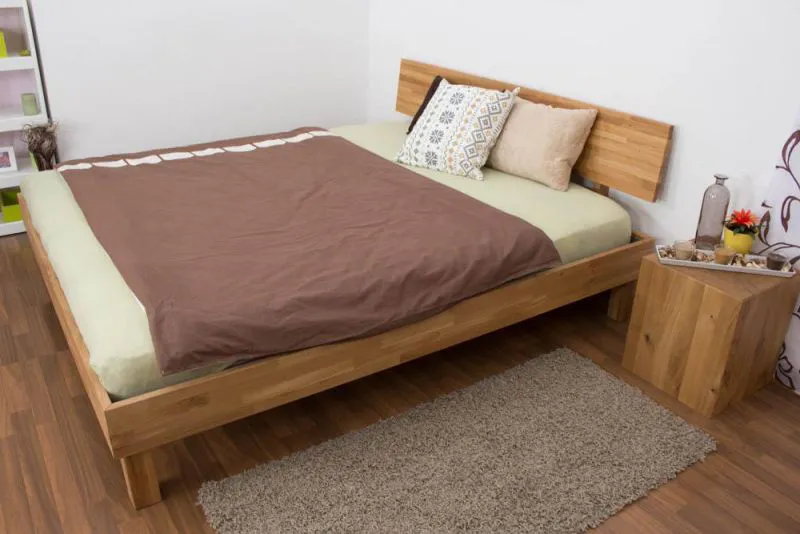 Eiche Bett 180 x 200 cm geölt Abbildung
