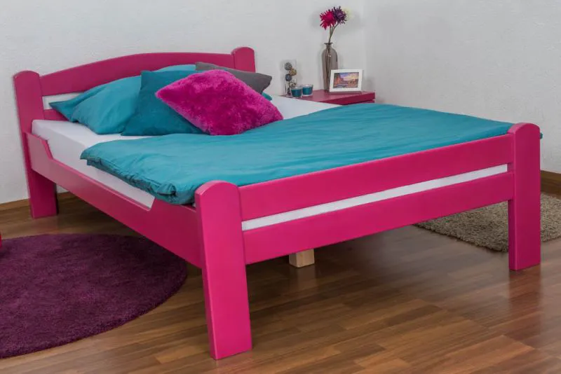 Holzbett Buche 120 x 200 cm Rosa Abbildung