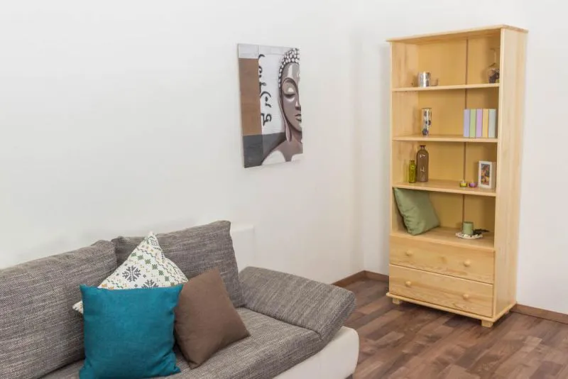 Regal - 80 cm breit, Kiefer Holz-Massiv, Farbe: Natur Abbildung