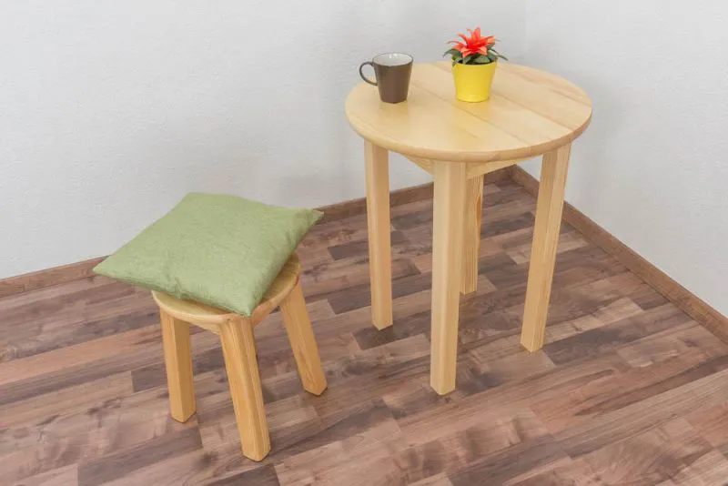 Holztisch 60 x 60 cm massiv Abbildung