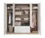 Kleiderschrank mit zwei Spiegel Hannut 36, Farbe: Anthrazit - Abmessungen: 190 x 200 x 56 cm (H x B x T)