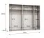 Kleiderschrank | 2 Spiegeltüren | Farbe: Schwarz | 2,5 Meter breit | 3 Fächer | Griffe: Kaschmir | 3 Kleiderstangen | Maße: 250 x 52 x 202 cm | Soft-Close