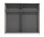 Schiebetürenschrank / Kleiderschrank | 2 Kleiderstangen | Farbe: Kaschmir | ABS-Kanten | Maße: 245 x 61 x 217,5 cm | 2 Fächer | für Schlafzimmer