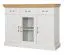 Easy Möbel Wohnzimmer Komplett - Set G Badile, 5-teilig, Farbe: Kiefer Weiß / Braun