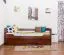 Kinderbett / Jugendbett "Easy Premium Line" K1/h/s inkl. 2. Liegeplatz und 2 Abdeckblenden, 90 x 200 cm Buche Vollholz massiv Dunkelbraun
