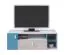 Jugendzimmer - TV-Unterschrank Aalst 24, Farbe: Eiche / Weiß / Blau - Abmessungen: 40 x 120 x 50 cm (H x B x T)