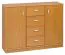 Kommode Kebumen 18, Farbe: Erle - Abmessungen: 86 x 110 x 34 cm (H x B x T)