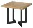 Couchtisch Slatina 33, Farbe: Eiche / Schwarz - Abmessungen: 60 x 60 x 50 cm (B x T x H)