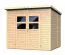 Holz-Gartenhütte 2 x 2,51 Meter (inkl. Dach) | Natur | Pultdach Abbildung