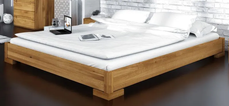 Einzelbett / Gästebett Kapiti 10 Wildeiche massiv geölt - Liegefläche: 90 x 200 cm (B x L)