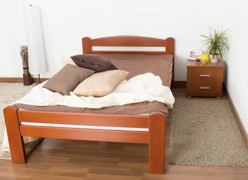 Buche Bettgestell 120 x 200 cm Kirsche Abbildung