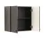 Hängeschrank Plina 02, Farbe: Weiß / Schwarz / Schwarz Matt, zwei Türen, ABS-Kantenschutz, modernes Design, zwei Fächer, Maße: 57 x 60 x 30 cm, für Küchen