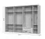 Kleiderschrank mit sieben Türen und Rahmen Neiafu 54, Farbe: Kaschmir, zwei Schubladen, Soft-Close-Funktion, Maße: 226 x 322 x 60 cm, vier Kleiderstangen