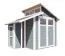 Gartenhaus / Gartenhütte mit Anbau Puchheim 02 inkl. Fußboden, Grau - 19 mm Elementgartenhaus, Grundfläche: 5,86 m², Doppel-Pultdach