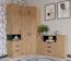 Schlafzimmer - Set | Eckkleiderschrank - Set M Fafe | 5-teilig | Farbe: Eiche Artisan / Schwarz | Kleiderschrank | Schrankaufsatz | Kommode | Soft-Close-System
