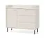 Kommode | 2 Fächer | Farbe: Beige mit Holzstruktur | schmal | 3 Schublade | Maße: 103,5 x 42 x 91 cm | 1 Tür | schlichtes Design | Beine & Griffe: Metall