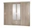Schiebetürenschrank / Kleiderschrank Kikori 13, Farbe: Sonoma Eiche - Abmessungen: 210 x 240 x 62 cm (H x B x T)