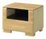 Nachtkommode Eiche / Schwarz 44x50x35 (HxBxT) MDF Abbildung