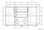 Kommode Kebumen 09, Farbe: Erle - Abmessungen: 86 x 140 x 45 cm (H x B x T)