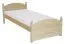 Kinderbett / Jugendbett Kiefer massiv Vollholz natur 82, inkl. Lattenrost - 100 x 200 cm (B x L)