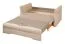 2er Sofa ausziehbar Zoersel 01, Farbe: Beige - Abmessungen: 91 x 146 x 95 cm (H x B x T)