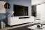 Hängender TV-Schrank / TV-Möbel mit Push-to-open Funktion Zapopan 120, vier Fächer, ein Kabelloch, Farbe: Weiß, Maße: 42 x 180 x 40 cm, eine Kipptür